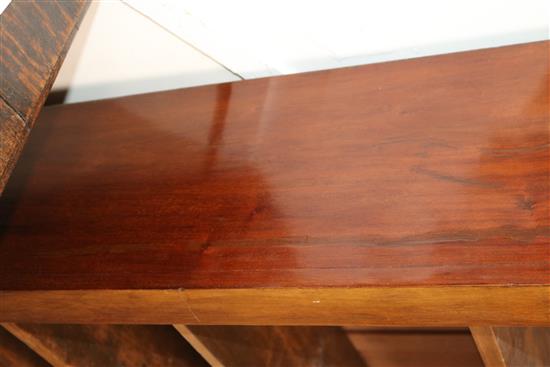 A Victorian mahogany open fronted bookcase W.95cm